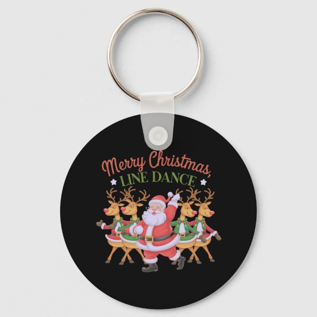 Chaveiro Merry Christmas Line Dance Celebra a temporada (Frente)