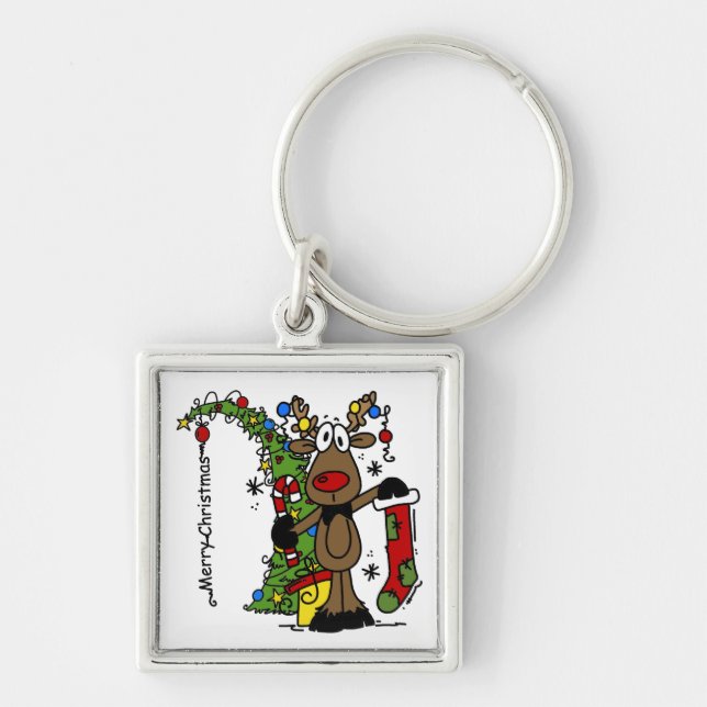 Chaveiro Merry Christmas Reindeer (Frente)