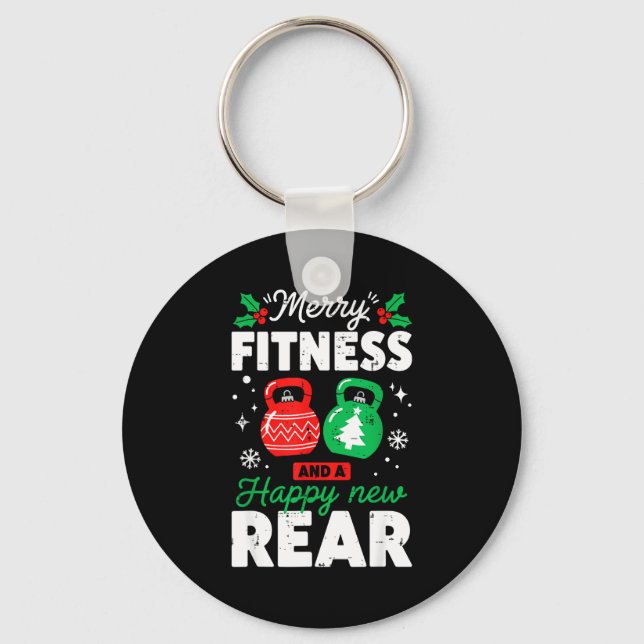 Chaveiro Merry Fitmas And A Happy New Rear Christmas Fitnes (Frente)