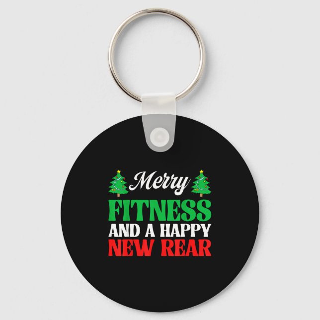 Chaveiro Merry Fitness Happy New Rear Workout Christmas  (Frente)