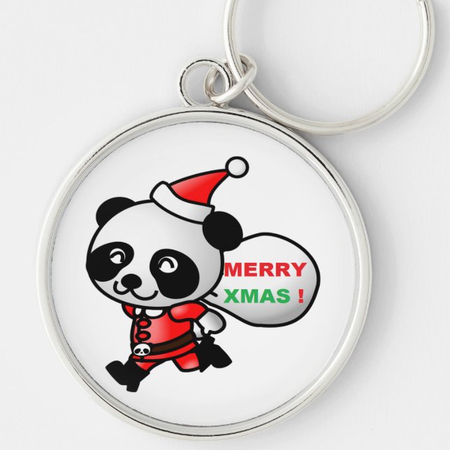 CHAVEIRO "MERRY XMAS" PAPAIS NOEIS PANDA BEAR (Frente)