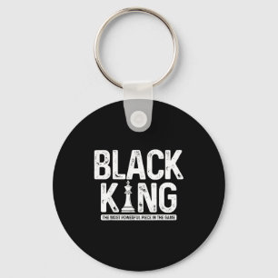 Chaveiro Mês da história do rei preto de xadrez masculino j