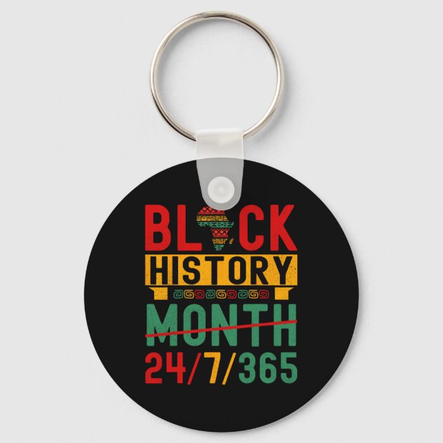 Chaveiro Mês da História Negra 365 Um Mês Não Pode Segurar  (Frente)