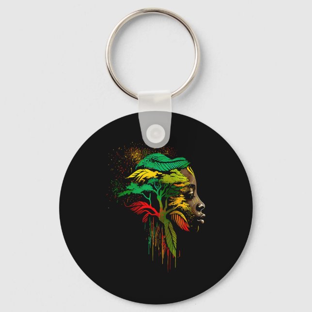 Chaveiro Mês da História Negra Ancestrais Afro-Americanos R (Frente)