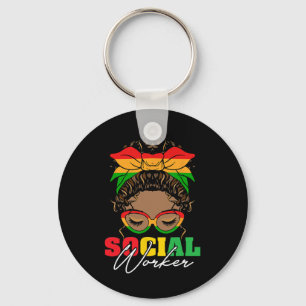Chaveiro Mês da História Negra Assistente Social Trabalho S