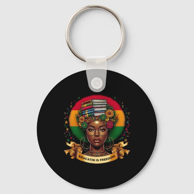 Chaveiro Mês da História Negra Educação É Liberdade Excelên (Frente)