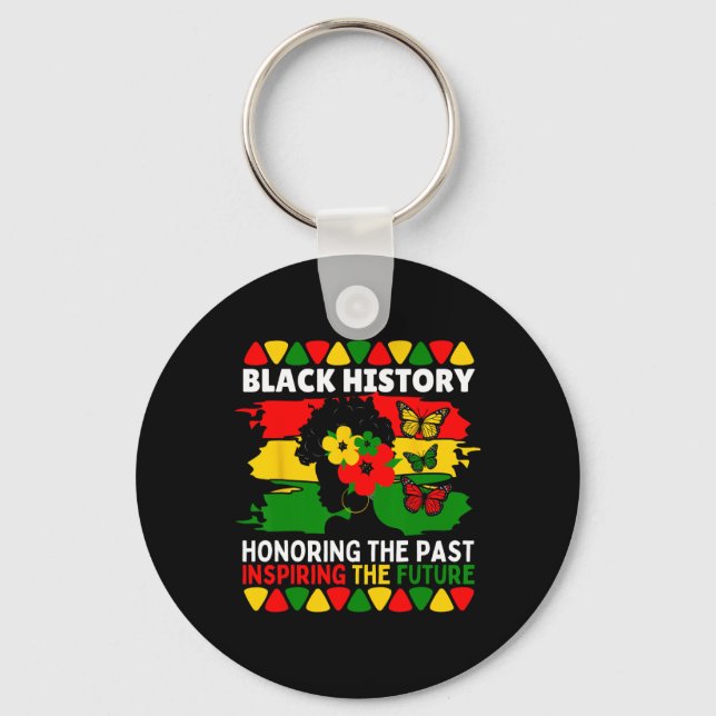 Chaveiro Mês da História Negra Honrando o Passado Inspirand (Frente)
