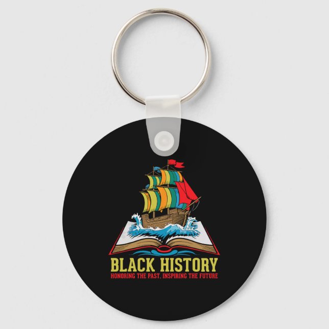 Chaveiro Mês da História Negra Orgulhosa Cultura Afro-Ameri (Frente)