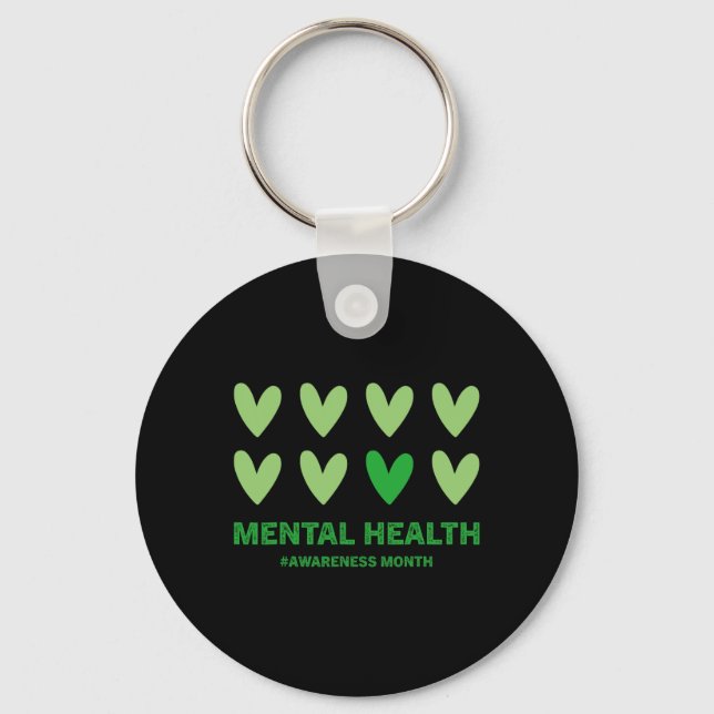 Chaveiro Mês de Consciência da Saúde Mental (Frente)