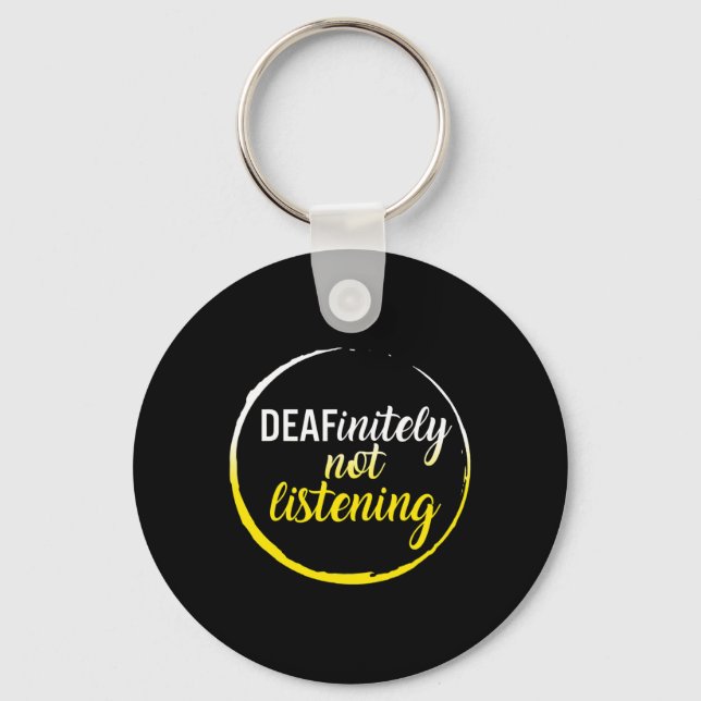 Chaveiro Mês de Consciência Sem Ouvir Asl Lang (Frente)