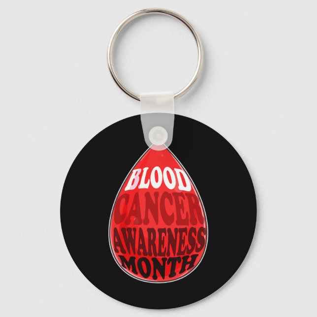 Chaveiro Mês de Conscientização do Câncer de Sangue Suporte (Frente)