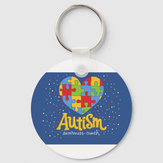 Chaveiro mês de conscientização sobre autismo (Frente)