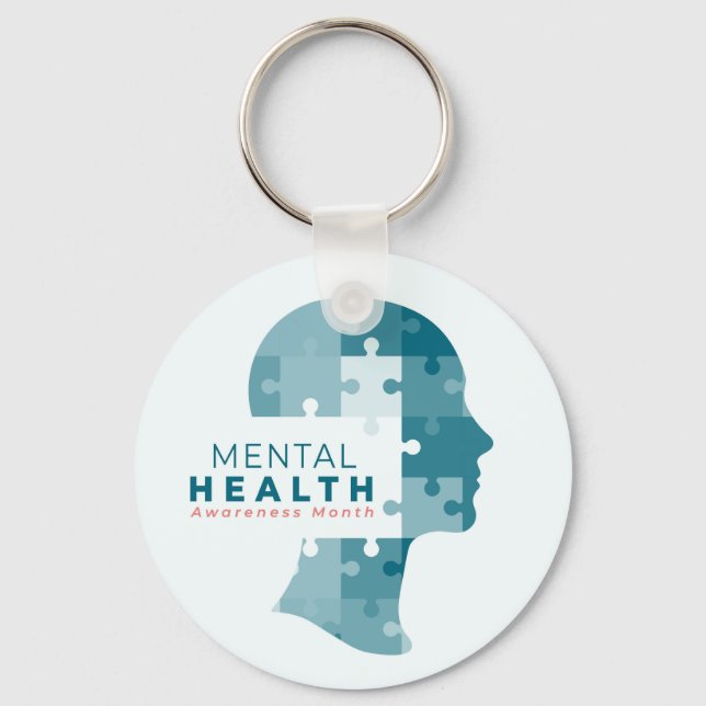 Chaveiro Mês de Conscientização sobre Saúde Mental (Frente)