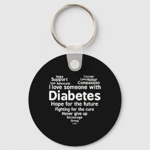 Chaveiro Mês de Suporte à Consciência da Diabetes