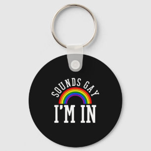 Chaveiro Mês do Orgulho Gay Soa Arco-íris Gay Citação Diver