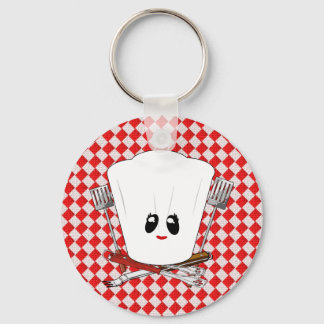 Chaveiro Mesa de Piquenique com Chapéu de Chef Feminino e F