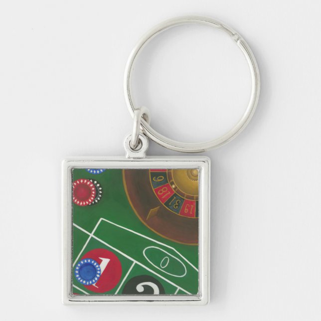 Chaveiro Mesa de roletas com Chips e Roda (Frente)