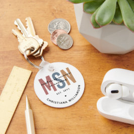 Chaveiro Mestre de Ciência em Enfermagem do MSN Personaliza