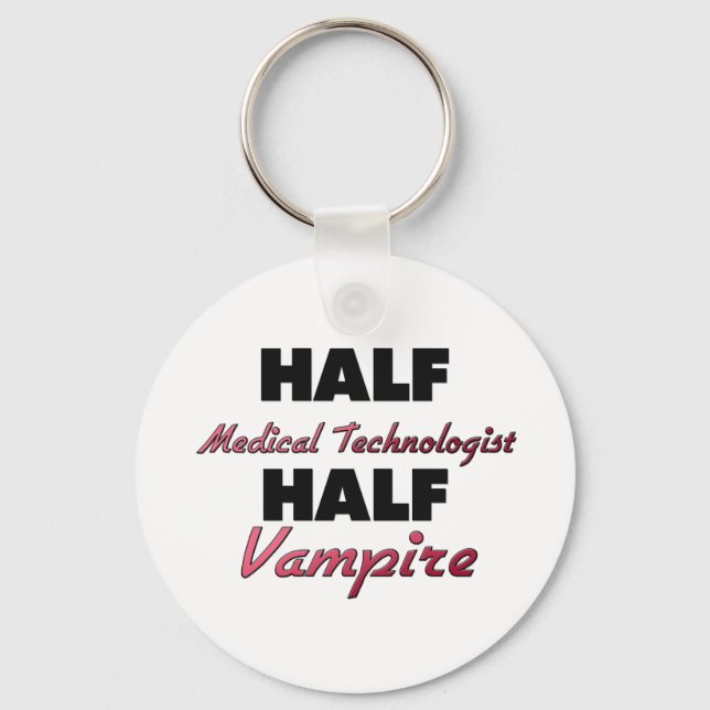 Chaveiro Metade Médico Tecnólogo Metade Vampiro (Frente)