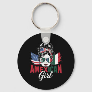 Chaveiro Metade Mexicano Metade Americano Bandeira EUA Méxi