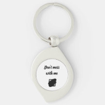 Metal Keychain Don’t Mess With MeMinimalist Design