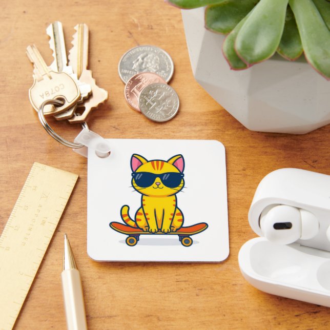 Chaveiro Metal Square Keychain  (Mesa)