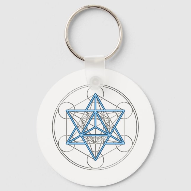 Chaveiro Metatrons Würfel - Merkaba - Stern Tetraeder (Frente)