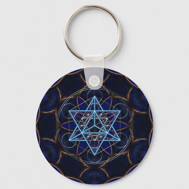 Chaveiro Metatrons Würfel - Merkaba - Stern Tetraeder (Frente)