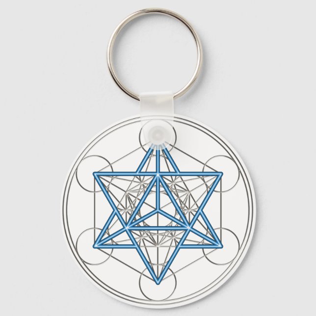 Chaveiro Metatrons Würfel - Merkaba - Stern Tetraeder (Frente)