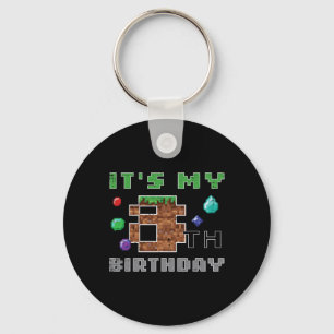Chaveiro Meu 8º Aniversário Pixel 8 Gamer Vídeo Jogos Menin