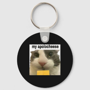 Chaveiro Meu Apolocheese Meme de Gato Engraçado Brainrot Hu