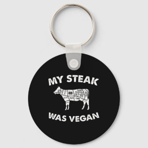 Chaveiro Meu Bife Era Vegan - Engraçado Comedor De Carne