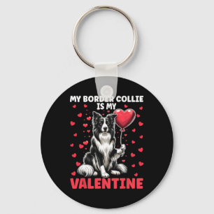 Chaveiro Meu Border Collie é meu namorado no Dia dos Namora