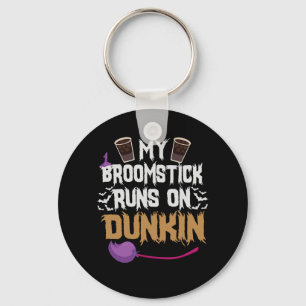Chaveiro Meu Broomstick corre em Dunkin Dia de as Bruxas en