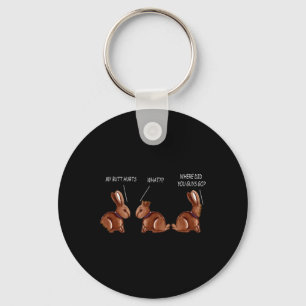Chaveiro Meu Bumbum Dói Coelho de Chocolate Funny Easter