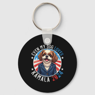 Chaveiro Meu Cão ama Kamala 2024 Shih Tzu Lover Funny Camp
