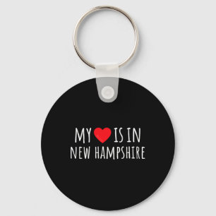 Chaveiro Meu Coração Está Em New Hampshire Estado Americano