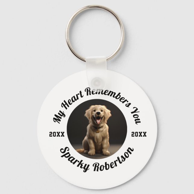 Chaveiro Meu Coração Lembra de Você Memorial de Pet (Frente)