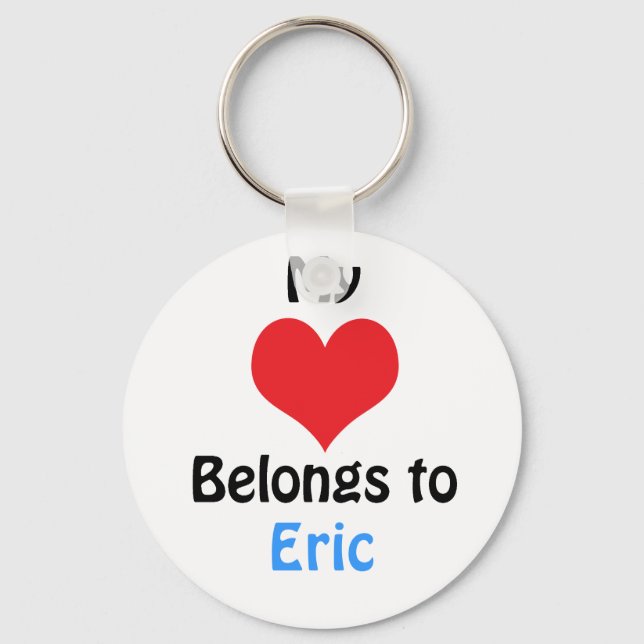 Chaveiro Meu coração pertence a Eric (Frente)