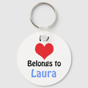 Chaveiro Meu Coração Pertence a Laura