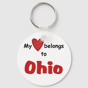 Chaveiro Meu coração pertence a Ohio