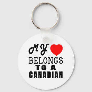 Chaveiro Meu coração pertence a um canadense