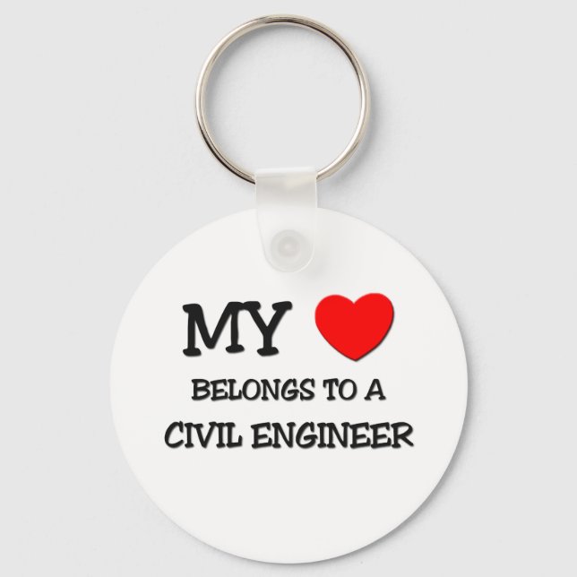 Chaveiro Meu Coração Pertence A Um ENGENHEIRO CIVIL (Frente)