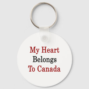 Chaveiro Meu Coração Pertence Ao Canadá