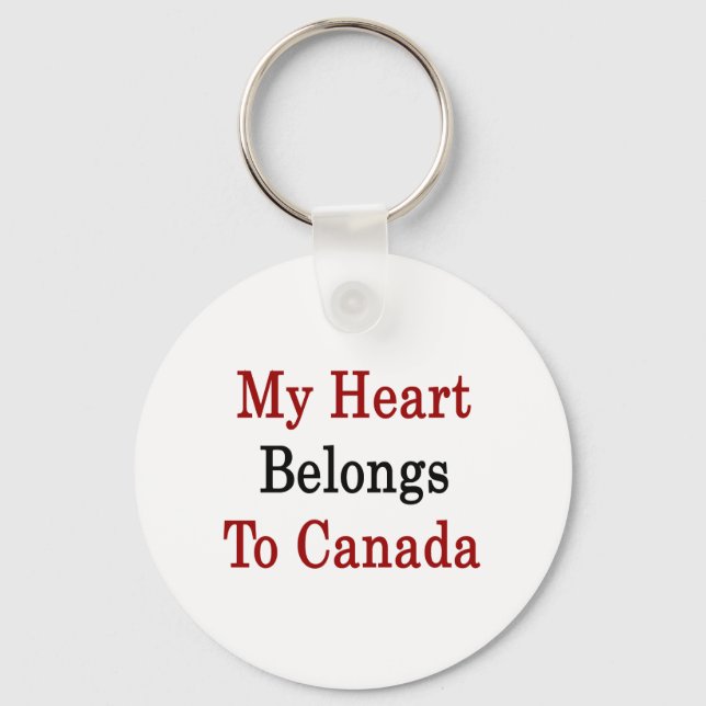 Chaveiro Meu Coração Pertence Ao Canadá (Frente)