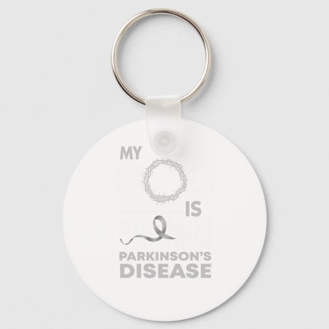 Chaveiro Meu Deus é mais forte que a doença de Parkinson (Frente)