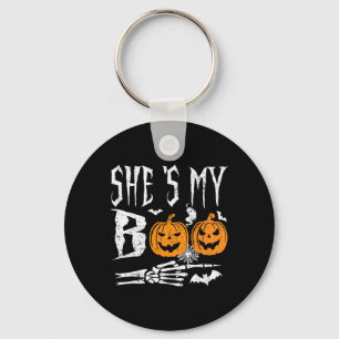 Chaveiro Meu Esqueleto Mão Pumpkin Halloween Correspondendo