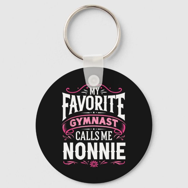 Chaveiro Meu ginasta favorito me chama de ginástica nonnie (Frente)