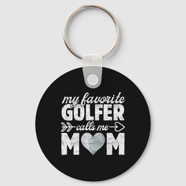 Chaveiro Meu Golfista Favorito Me Chama de Mãe Piada Golfe  (Frente)