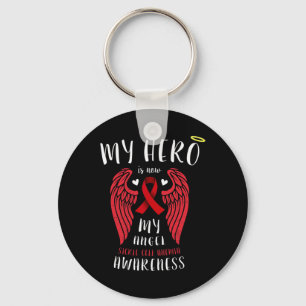 Chaveiro Meu Herói Agora É Meu Anjo - Anemia Célula Falsifo